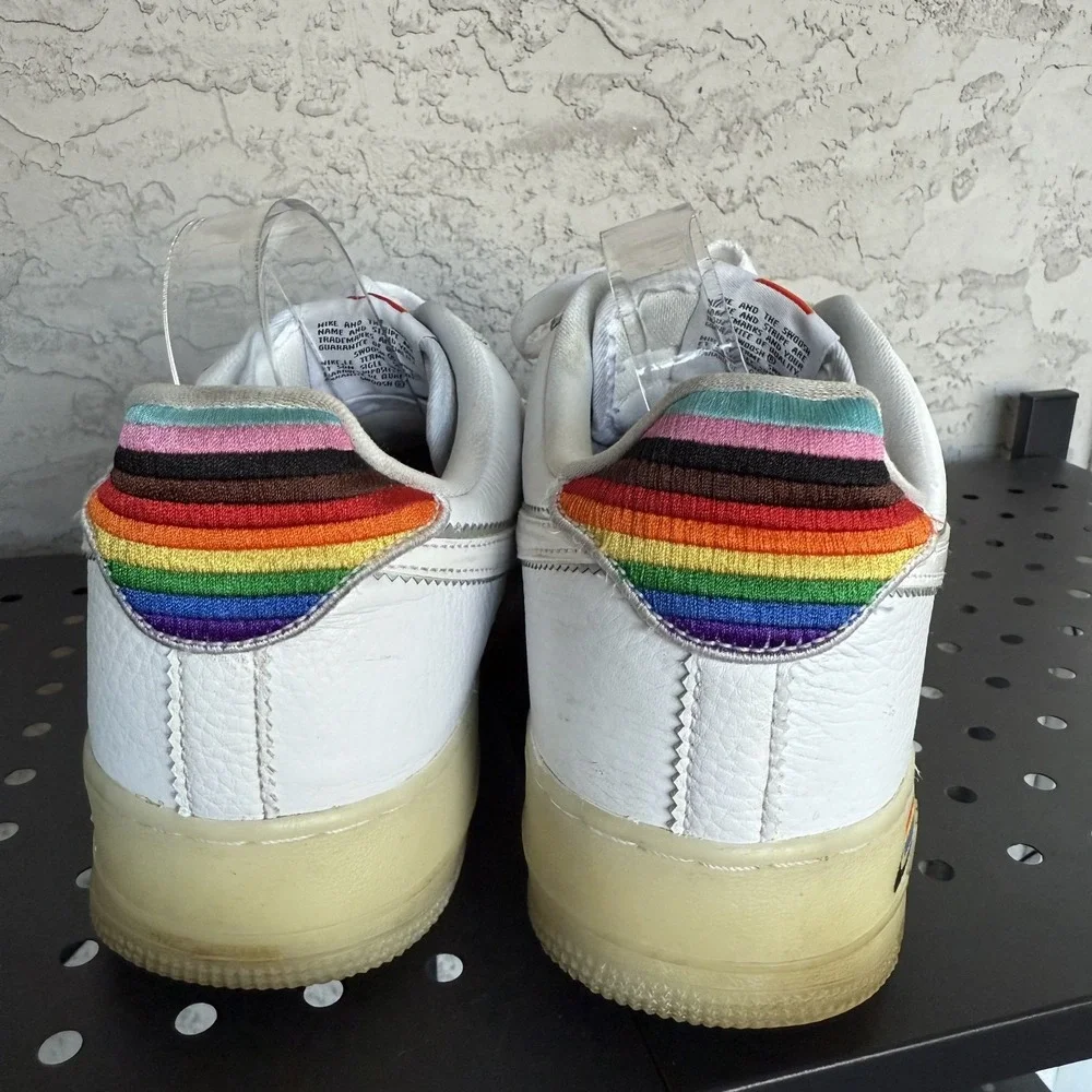 Nike Air Force 1 Be True Pride Quickstrike Sneakers Mens 12‎ White CV0258-100